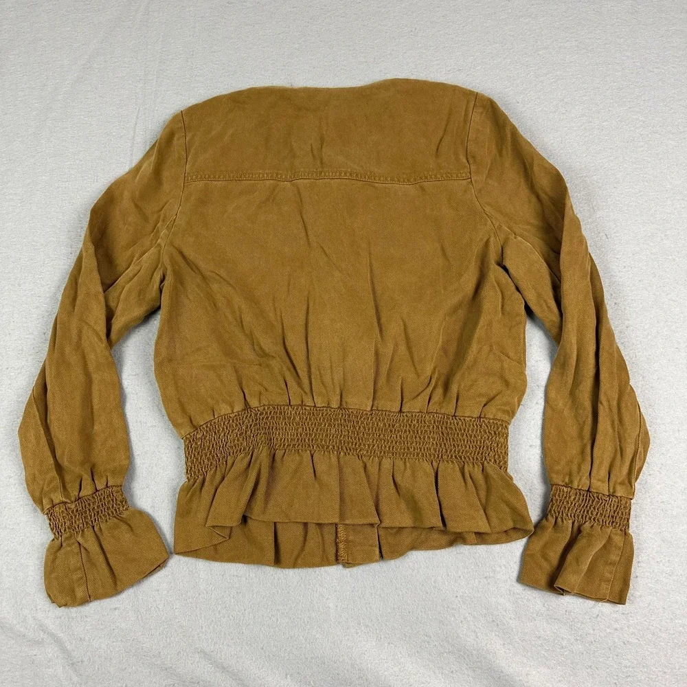 White House Black Market Brown tracksuit Jacket S cargo Pants 0 Stretch Set NEW - Picture 14 of 16